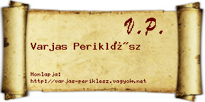 Varjas Periklész névjegykártya